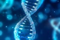 Double stranded DNA and bokeh background . Created by generative AI