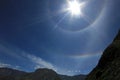Double sun halo in the andes of Peru