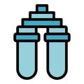 Double tank filter icon vector flat