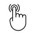 Double tap icon. Hand Click concept. Finger touch icon. Cursor pointer symbol. Vector illustration Royalty Free Stock Photo