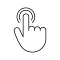 Double tap touch gesture linear icon