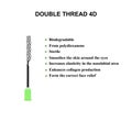 Double thread 4D for facelift and smoothing wrinkles. Mesotherapy Infographics. Cosmetology. Vector illustration on