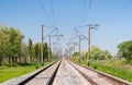 Double-track electrified railway line