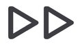 Double Triangle Fast Forward, Media Player Control, vector design Generative AI Royalty Free Stock Photo
