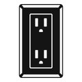 Double type b power socket icon, simple style Royalty Free Stock Photo