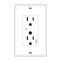 Double US smart plug with wifi vector concept icon