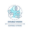 Double vision turquoise concept icon Royalty Free Stock Photo