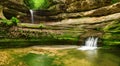 Double waterfall Royalty Free Stock Photo