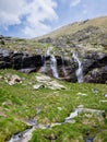 Double waterfall of the Riu de Jan Royalty Free Stock Photo