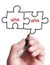 Double Win Puzzle Concept Royalty Free Stock Photo