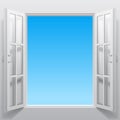 Double window into sky Royalty Free Stock Photo