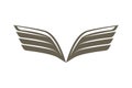 Double wing isolated emblem