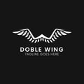 DOUBLE WING LOGO CONCEPT VECTOR DESIGN