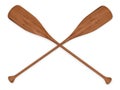 Double wooden paddles