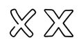 Double X Mark Icon for Error, Danger, or Forbidden Action, vector design Generative AI Royalty Free Stock Photo