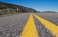 Double Yellow Center Line Royalty Free Stock Photo