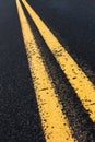 Double Yellow Line Royalty Free Stock Photo