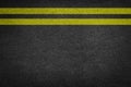 Double Yellow Line On New Asphalt Road Royalty Free Stock Photo