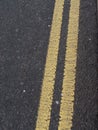 Double yellow line on a street