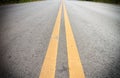 Double yellow lines Royalty Free Stock Photo