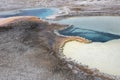 Doublet Pool, a double pool hot spring in Upper Geyser Basin in Yellowstone National Park, USA Royalty Free Stock Photo
