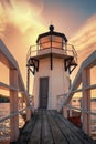 Doubling Point Lighthouse in New England Royalty Free Stock Photo