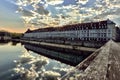 Doubs river and Besancon downtown