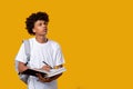 Doubtful black teenager think idea male