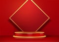 Doufang and round podium background Royalty Free Stock Photo