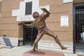 Doug Flutie statue, Boston College, Newton, MA, USA Royalty Free Stock Photo