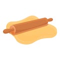 Dough bake roll icon, cartoon style Royalty Free Stock Photo