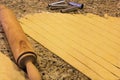 Dough cut into stripes Royalty Free Stock Photo
