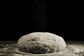 Dough and flour b/w