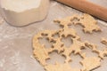 Dough with Flour and Rolling Pin