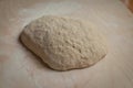 Dough of flour and water for homemade pizza Royalty Free Stock Photo