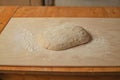 Dough of flour and water for homemade pizza Royalty Free Stock Photo