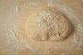 Dough of flour and water for homemade pizza Royalty Free Stock Photo