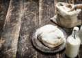 Dough made from fresh milk flour. Royalty Free Stock Photo