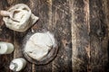 Dough made from fresh milk flour. Royalty Free Stock Photo