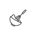 Dough mixing line icon