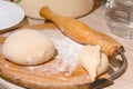 Dough for pies and pie ready Royalty Free Stock Photo