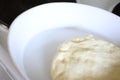 Dough is prepared for the pie mold fresh