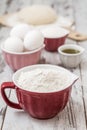 Dough Recipe Ingredients Royalty Free Stock Photo