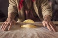 Dough and a rolling pin Royalty Free Stock Photo