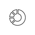 Doughnut Chart line icon