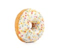 Doughnut covered in sprinkles Royalty Free Stock Photo