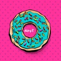 Doughnut donut cartoon pop art