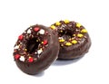 Doughnut or donut on white Royalty Free Stock Photo