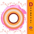 Doughnut. English alphabet. Abc