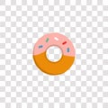 doughnut icon sign and symbol. doughnut color icon for website design and mobile app development. Simple Element from basic flat